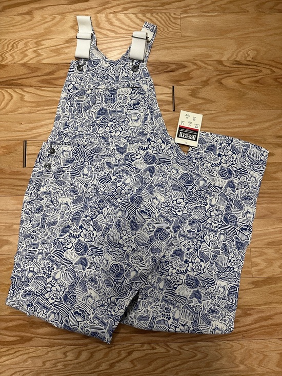 Duluth Trading Co Pants - Duluth Trading Co Blue & White Floral Bib Overalls